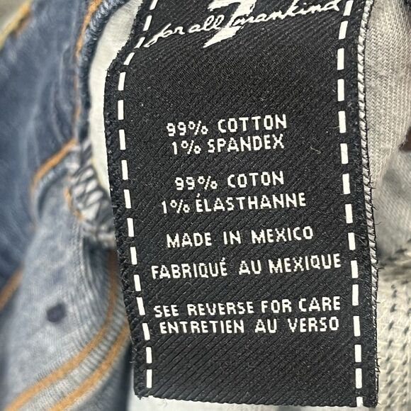 7 For All Mankind Brett Jeans Dark Wash Denim Bootcut Mens Size 36 X 32 Western - Picture 9 of 9